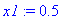x1 := .5
